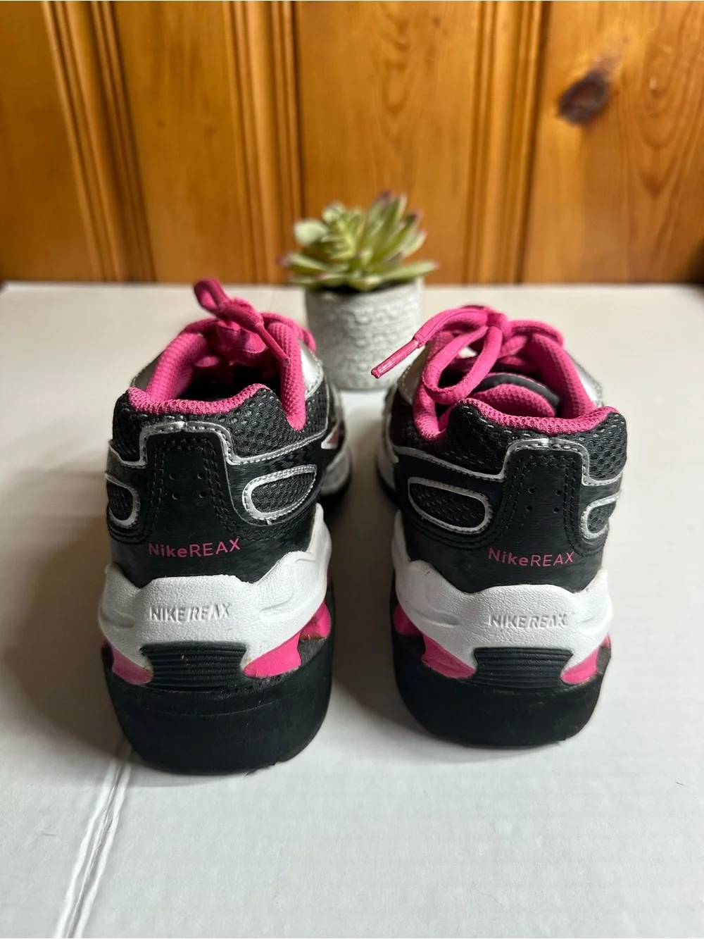 Nike Black and Pink Women's Athletic Running Shoes